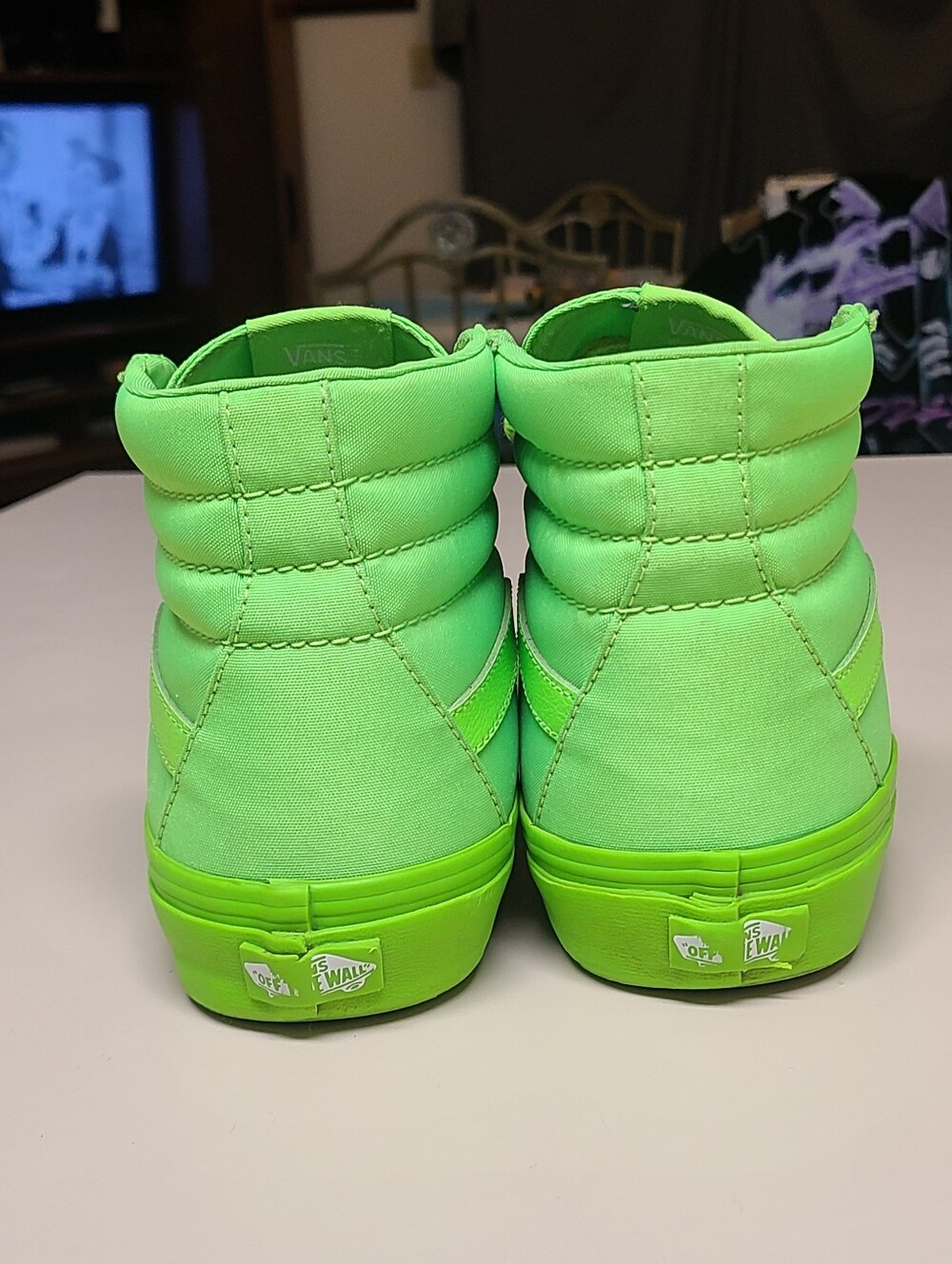 Vans SK8 Hi Neon casual high top skateboard sneakers size 7 - Picture 6 of 10